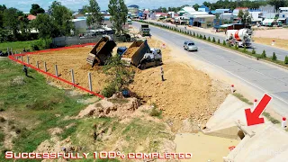 Ultimate Update !! Small Project Successfully 100% Completed By DUMP TRUCK & Bulldozer Fill The Land