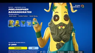 new fortnite peelosopher bananocrates skin in the shop ( its amazing )