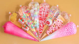 Making PinkPoodSlime with Piping Bags! Most Satisfying Slime Video★ASMR★#ASMR#PipingBags