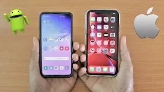 Samsung Galaxy S10e Vs iPhone XR iOS 12.3 Speed Test