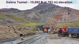 The Highest Train in the Americas Across the Andes in Peru on Ferrocarril Central Andino