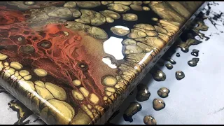 BEST Metallic CELLS EVER! 😍 GORGEOUS Straight Pour Acrylic Painting / Abstract Art / Fluid Art (90)