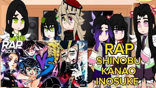 🦋ALGUNOS PERSONAJES DE KNY REACCIONAN AL RAP SHINOBU VS DOUMA🦋 y kanao e inosuke VS douma[Nilrevied]