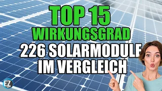 Solarmodule Wirkungsgrad Vergleich - Welches Solarmodul hat den höchsten Wirkungsgrad?