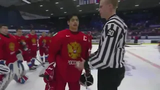 Canadian Captain leaves helmet on during Russian anthem (WJC 2020) (12/28/19)