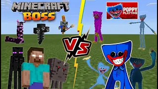 Huggy Wuggy Poppy Playtime VS Minecraft BOSSES, Minecraft Story Mode, Minecraft Dungeons