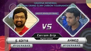 FINAL | SET 3 | S. ADITYA vs AHMED | HASEENA MEMORIAL 1ST INDIAN GRAND SLAM CARROM TOURNAMENT
