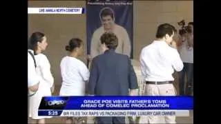 Grace Poe visits FPJ's tomb