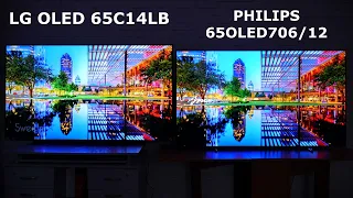 Сравнение звука LG OLED 65C14LB против PHILIPS 65OLED706/12