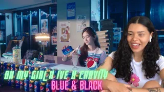 OH MY GIRL X IVE X CRAVITY 'BLUE & BLACK' MV | REACTION!!