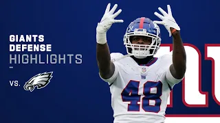 Every Big Play by the Giants Defense vs. the Eagles | NFL 2021 Highlights