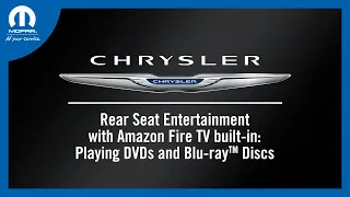 Rear Seat Entertainment with Amazon Fire TV: DVDs and Blu-ray™ Discs | 2023 Chrysler Pacifica's
