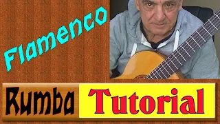 Flamenco Rumba - guitar solo and lesson. Tab.