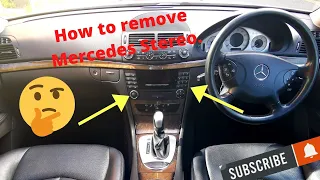HOW TO DIY the removal stereo of Mercedes E Class w211