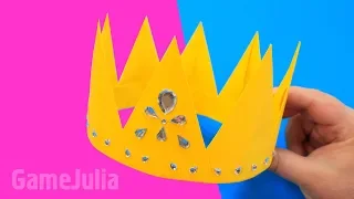 Оригами Корона своими руками / Как сделать корону из бумаги