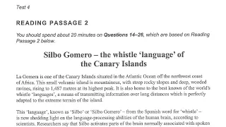 Silbo Gomero-the whistle language of the Canary Islands | IELTS 15 Reading Answers with Explanation