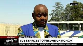 Metrobus services to resume on Monday