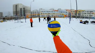 Снежный волейбол от первого лица | SNOW VOLLEYBALL FIRST PERSON | RED BULL NET | 2023