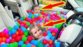 Daddy's CAR fill WITH BALLS pit