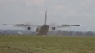 Bulgarian Spartan landing on dirt strip