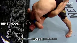 Khabib Mauling McGregor  (55 PUNCHES in 90 SEC )