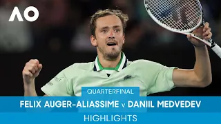 Felix Auger-Aliassime v Daniil Medvedev Highlights (QF) | Australian Open 2022