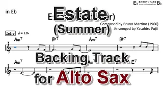 Estate (Summer) by Bruno Martino - Backing Track with Sheet Music for Alto Sax