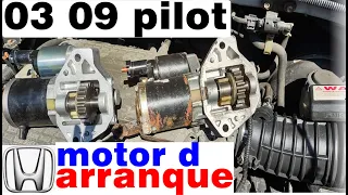 como cambiar motor de arranque 2003 2009 honda pilot 3.5 starter replacement