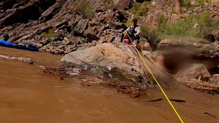 Carnage at Crystal Rapid on the Colorado River in the Grand Canyon