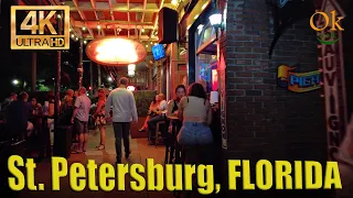 [4k] WALKING TOUR-  Downtown St. Petersburg, FL, USA-  OCTOBER 2022 Tampa Bay Area