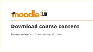 Download course content in Moodle 3.10