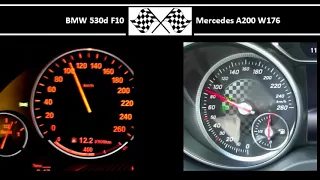 BMW 530d F10 VS. Mercedes A200 W176 - Acceleration 0-100km/h