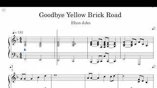 Elton John - Goodbye Yellow Brick Road Sheet Music