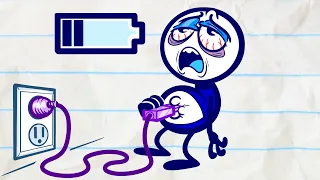 Pencilmate Needs A Recharge! | Animated Cartoons Characters | Animated Short Films | Pencilmation