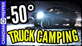 REAL Winter Truck Camping in -50 Celcius