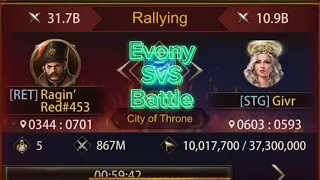 Evony: STG 187 Vs RET 453 Throne Battle