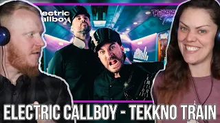 COUPLE React to Electric Callboy - TEKKNO TRAIN | OFFICE BLOKE DAVE