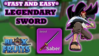 How to get Saber - LEGENDARY SWORD in First Sea | FAST and EASY | Blox Fruits (UNCUT)