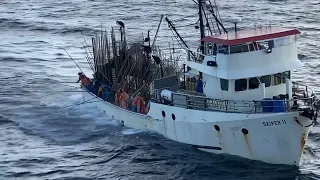 Pesca em alto mar no litoral norte do Rio de Janeiro.