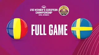 Romania v Sweden | Full Basketball Game | FIBA U18 Women's European Championship 2023 - Division B