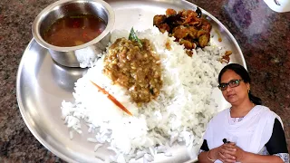 பச்சைப்பயறு குழம்பு, கோவைக்காய் வறுவல், ரசம், சாதம் | Lunch Menu In Tamil | SHERIN veetu sapadu #12