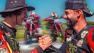 INÉDIT : ON S'AFFRONTE EN SUPERMOTO !! 🏁 (Mathis Valin vs Valentin Teillet 😈)