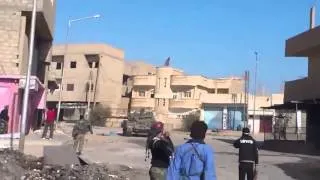 FSA T55 BLOWN UP AT CLOSE RANGE IN HEAVY STREET FIGHTING ACTION   SYRIA HD