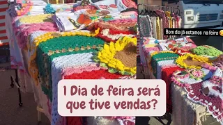 1 DIA DE FEIRA SERÁ QUE TEVE VENDAS? #crochenafeira #artesanato #crocheteira