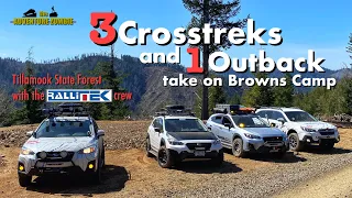 Three Lifted Crosstreks And An Outback Take On Browns Camp