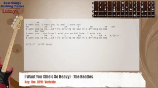 🎻 I Want You (She's So Heavy) - The Beatles Bass Backing Track with chords and lyrics