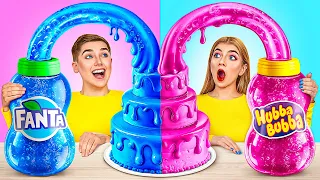 Rosa VS Blu Sfida Torta Che Decora | Momenti Divertenti da Multi DO Challenge