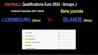 LUXEMBOURG - ISLANDE : qualifications Euro 2024 Groupe J - Football - 5ème journée - 08/09/2023