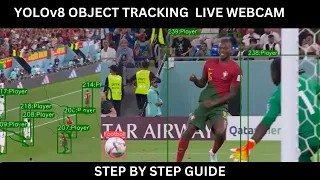 Real Time Football Player and Ball Detection and Tracking using YOLOv8 Live :Object Tracking YOLOv8