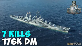 World of WarShips | Atlanta | 7 KILLS | 176K Damage - Replay Gameplay 4K 60 fps